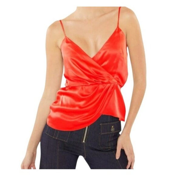 Cinq À Sept Chili Pepper Silk Wrap Tank Top XL NWT $325 - Picture 12 of 12